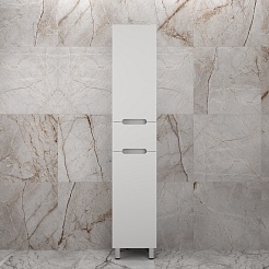 Style Line Шкаф пенал Матис 36 Plus белый матовый – фотография-2